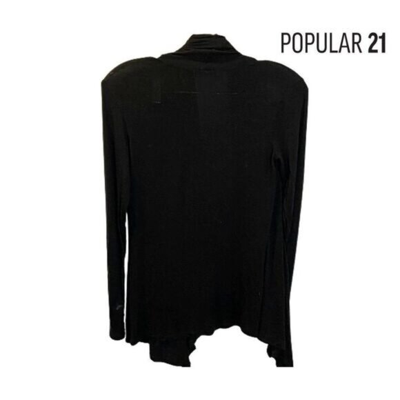 Popular 21 Women’s Long Sleeve Cardigan | Lightweight Open Front Jersey - Picture 3 of 6